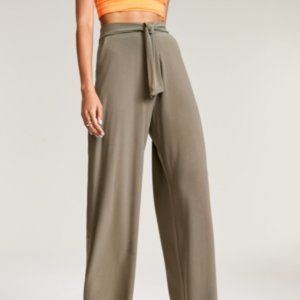 Bar III Olive Green | High Waisted Pants | Bow-Tied